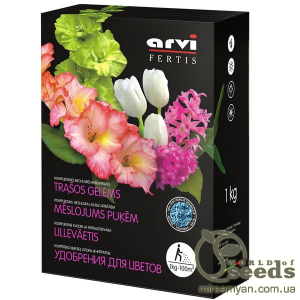 Удобрение  для цветов без хлора и нитратов 12-8-16, Арви (Arvi Fertis) 1 кг