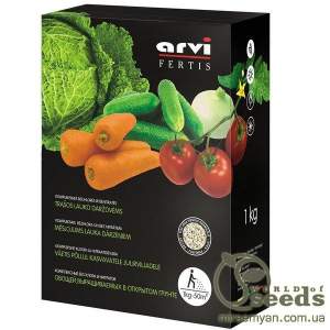 Фертис для овощей в.г  13-10-15+МЕ,  1кг Fertis