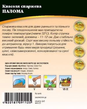 Фасоль спаржевая Палома 20г WoS