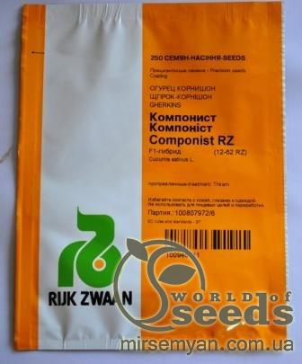 Огурец Компонист F1 250 семян. (Rijk Zwaan) Огурец Компонист F1 250 семян. (Rijk Zwaan)
