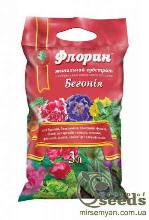 Субстрат для бегоний 3л Флорин Субстрат для бегоний 3л Флорин