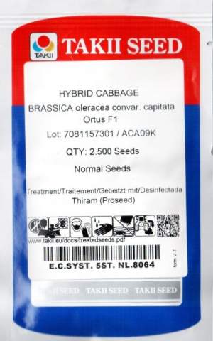 Капуста Ортус F1 2500 семян. (Takii Seeds)