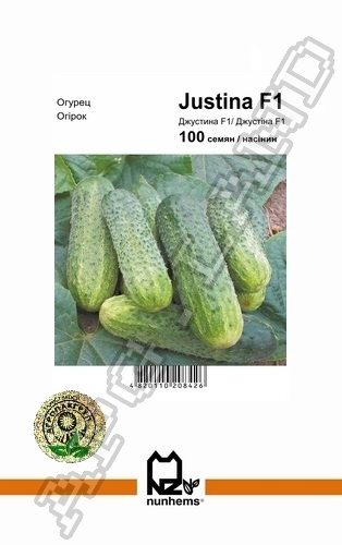 Огурец Джустина F1 – 100 семян. А (Nunhems) Огурец Джустина F1 – 100 семян. А (Nunhems)