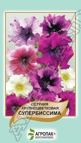 Петуния крупноцветковая Супербиссима, смесь – 50 семян, А Петуния крупноцветковая Супербиссима, смесь – 50 семян, А