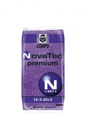 Удобрения NovaTec Premium, NPK 15-3-20+3+ME 25кг. COMPO