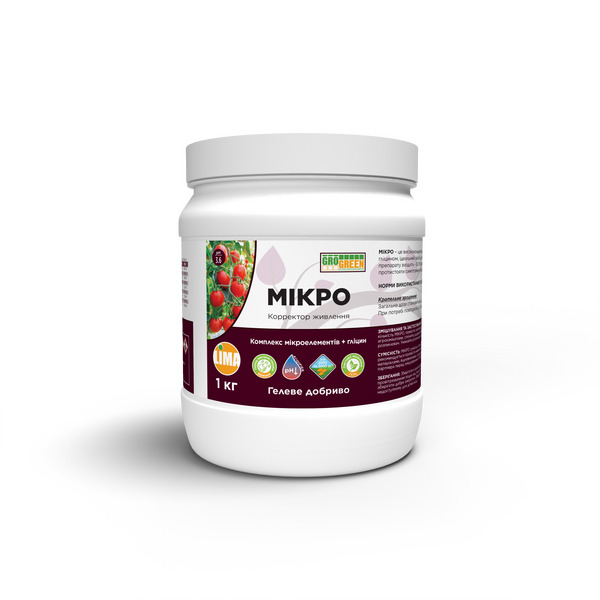 Удобрение GroGreen гель Micro 1кг Удобрение GroGreen гель Micro 1кг