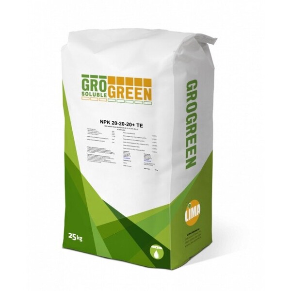 Удобрение GroGreen NPK 20-20-20+ МЕ, 25 кг Удобрение GroGreen NPK 20-20-20+ МЕ, 25 кг
