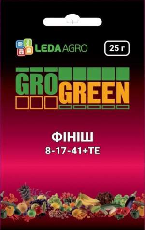 Удобрение GroGreen  Финиш  NPK 8-17-41, 25г