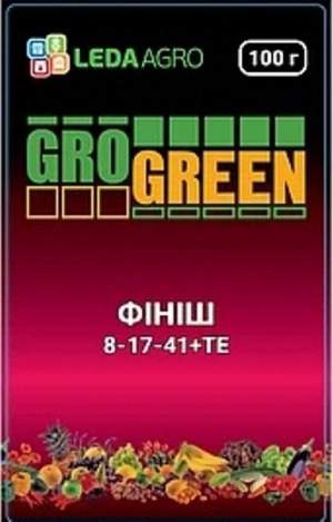 Удобрение ГроГрин Финиш (GroGreen) NPK 8-17-41, 100г
