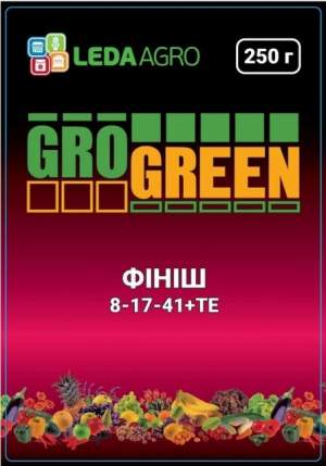 Удобрение GroGreen  Финиш  NPK NPK 8-17-41, 250г