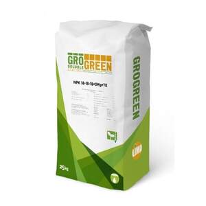 Удобрение GroGreen   NPK 18-18-18+2МgO+TE, 25 кг
