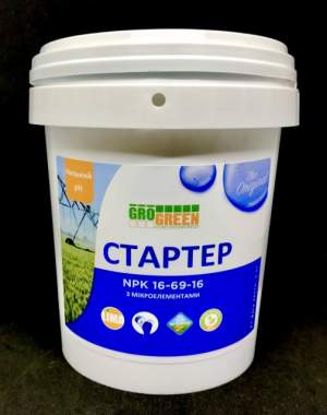 Удобрение ГроГрин гель Стартер (GroGreen) NPK 16-69-16+МЕ, 1кг