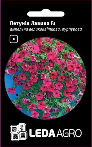 Петуния Лавина F1 пурпурная, ампельная большекв. 10 семян. L