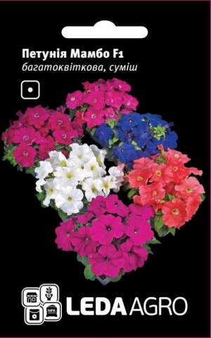Петуния Мамбо F1 многоцветков., смесь 10 семян. L