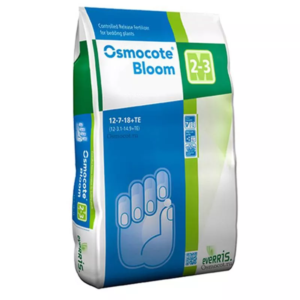 Удобрение Осмокот Блюм / Osmocote Bloom 12-7-18+ТЕ (2-3мес). 25кг Удобрение Осмокот Блюм / Osmocote Bloom 12-7-18+ТЕ (2-3мес). 25кг