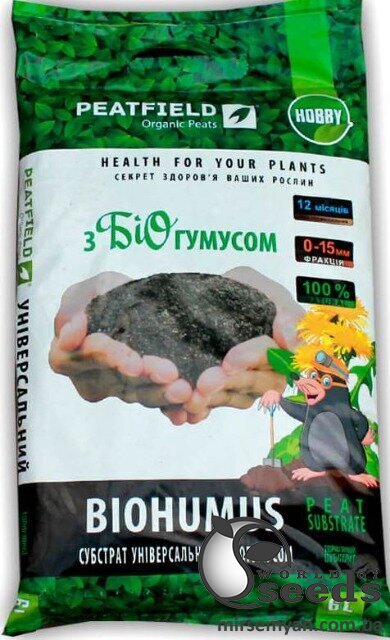Субстрат универсальный с биогумосом 6л PEATFIELD Субстрат универсальный с биогумосом 6л PEATFIELD