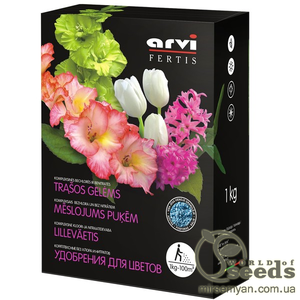 Добриво для квітів без хлору та нітратів 12-8-16, Арві (Arvi Fertis) 1 кг