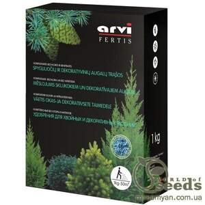 Добриво для хвойних та декоративних рослин 12-8-16, Арві (Arvi Fertis) 1 кг.