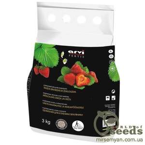 Добриво для полуниць та суниць 11-9-20+МЕ, 3кг Fertis Добриво для полуниць та суниць 11-9-20+МЕ, 3кг Fertis