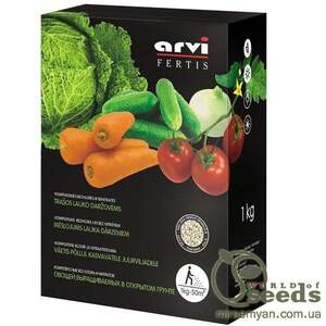 Добрива для овочів відкритого ґрунту без хлору та нітратів 13-10-15, Арві (Arvi Fertis) 1 кг
