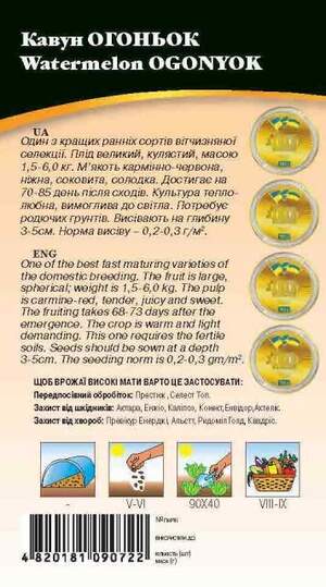 Кавун "Вогник" 2г. WoS Кавун "Вогник" 2г. WoS