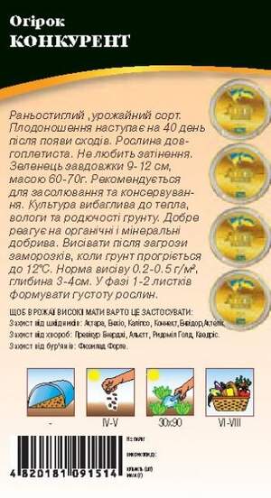 Огірок "Конкурент" 1г. WoS