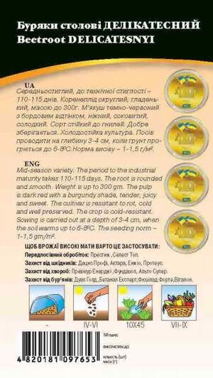 Буряк столовий Делікатесний 3г. WoS Буряк столовий Делікатесний 3г. WoS