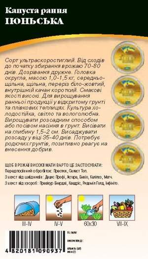 Капуста білокачанна рання "Червнева" 1г. WoS Капуста білокачанна рання "Червнева" 1г. WoS