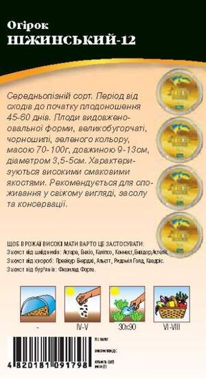 Огірок "Ніжинський-12" 1г. WoS