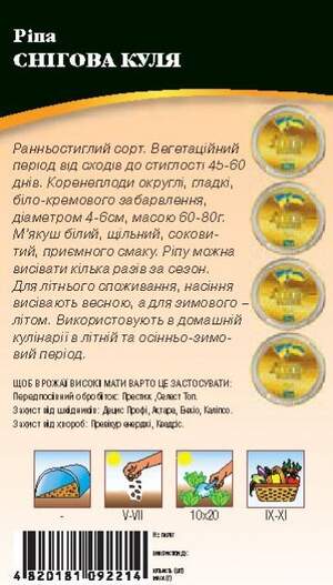 Ріпа "Снігова куля" 2г. WoS Ріпа "Снігова куля" 2г. WoS
