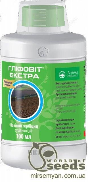 Гербіцид "Гліфовіт Екстра", 100 мл, UKRAVIT Гербіцид "Гліфовіт Екстра", 100 мл, UKRAVIT