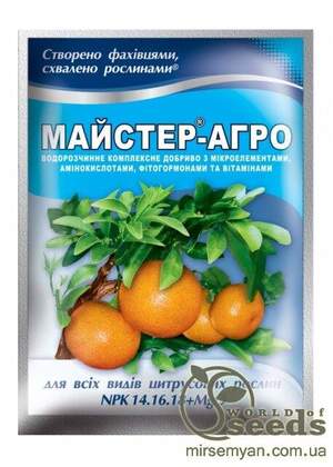 Комплексне мінеральне добриво для цитрусових Мастер-Агро, 14-16-18+MgO, 25г Комплексне мінеральне добриво для цитрусових Мастер-Агро, 14-16-18+MgO, 25г