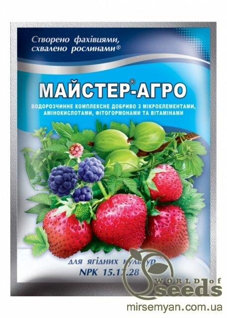 Добриво для ягідних NPK 15-17-28 Майстер-Агро, 100 г Добриво для ягідних NPK 15-17-28 Майстер-Агро, 100 г