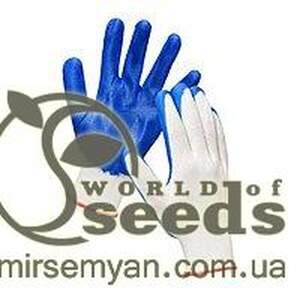 Рукавички жіночі сині, прогумовані, (упак. 12 пар)