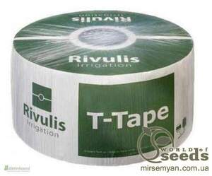 Крапельна стрічка "T-Tape 505-20-500", 5 mil через 20 (3658м/бух)