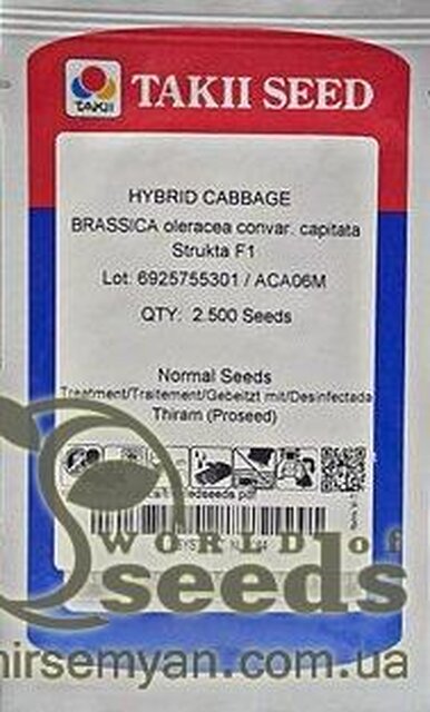 Капуста "Структа" F1 2500 насінин, Takii Seeds Капуста "Структа" F1 2500 насінин, Takii Seeds