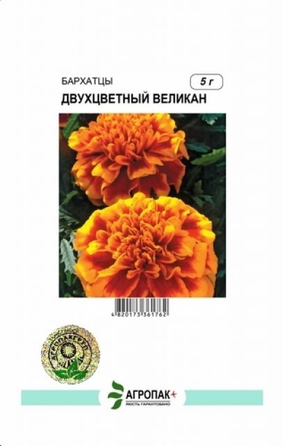 Чорнобривці відхилені Двоколірний Велетень - 5 грам А Чорнобривці відхилені Двоколірний Велетень - 5 грам А