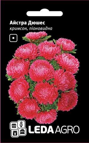 Астра "Дюшес", крімсон, піоновідна 0,2г. L (Hem Zaden BV Нідерланди)