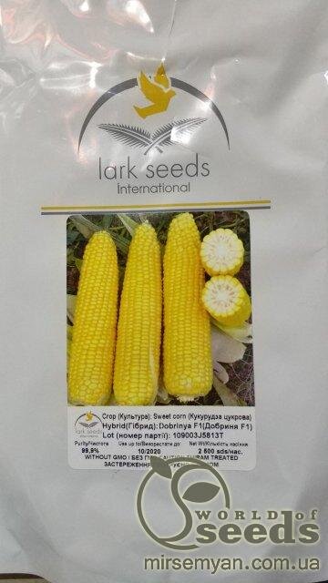 Кукурудза "Добриня" F1 25000 семена (Lark Seeds) Кукурудза "Добриня" F1 25000 семена (Lark Seeds)