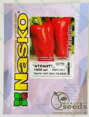 Насіння перцю Атлант 1000 нас. НАСКО