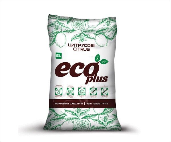 Субстрат ЦИТРУСОВІ ECO PLUS 6 л. PEATFIELD Субстрат ЦИТРУСОВІ ECO PLUS 6 л. PEATFIELD
