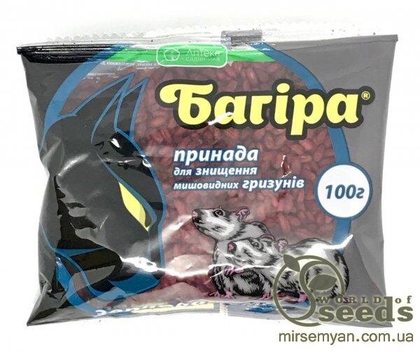 Родентицид Багіра (зернова) 100г Ukravit Родентицид Багіра (зернова) 100г Ukravit