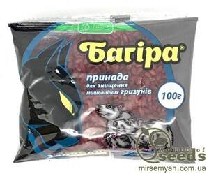 Родентицид Багіра (зернова) 100г Ukravit Родентицид Багіра (зернова) 100г Ukravit