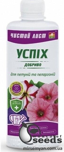 Добриво Чистий Лист Успіх для петуній та пеларгоній 310 мл (Kvitofor)