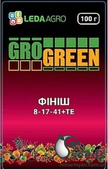 Добрива ГроГрін (GroGreen) Фініш NPK 8-17-41 100 г. Добрива ГроГрін (GroGreen) Фініш NPK 8-17-41 100 г.