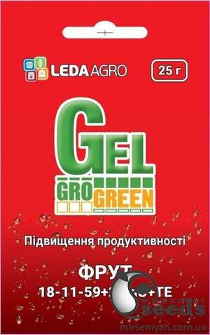 Добрива ГроГрін (GroGreen) гель Фрут NPK 18-11-59+2МgO+МЕ 25 г.