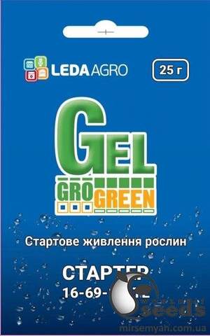 Добрива ГроГрін (GroGreen) гель Стартер NPK 16-69-16+МЕ 25 г.