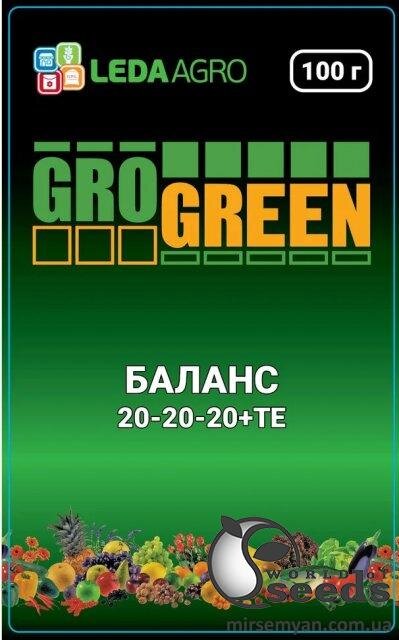 Добрива ГроГрін (GroGreen) Баланс NPK 20-20-20 100 г. Добрива ГроГрін (GroGreen) Баланс NPK 20-20-20 100 г.