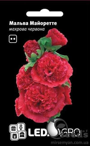 Мальва Майоретте червона, махрова 0.2 г