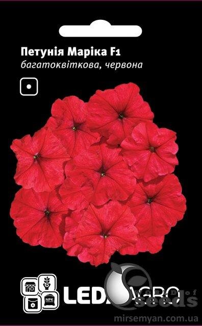 Петунія Маріка F1, багатоквіткова червона, 10 семена Л Петунія Маріка F1, багатоквіткова червона, 10 семена Л
